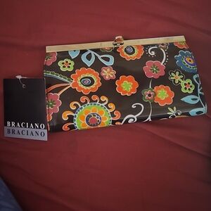 NWT Braciano Floral Clutch Wallet